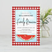 Family Reunion Red White Buffalo Check Kaart (Staand voorkant)