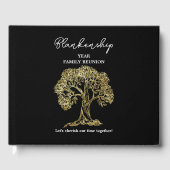 Family Reunion Registry Gold Tree Art Gastenboek (Voorkant)