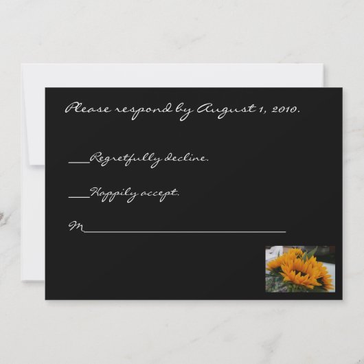 Family Reunion Response Kaart (Achterkant)