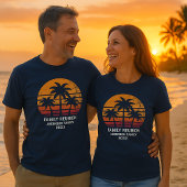 Family reunion Retro sunset matching summer  T-shirt