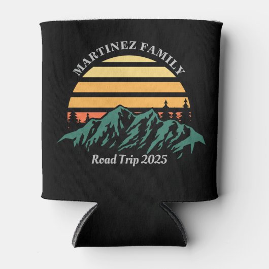 Family Reunion Road Trip Mountain Sunset Custom Blikjeskoeler (Voorkant)