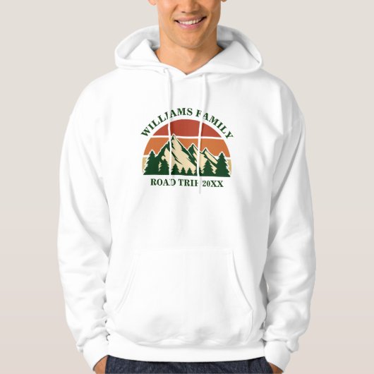 Family Reunion Road Trip Sunset Mountains Custom Hoodie (Voorkant)