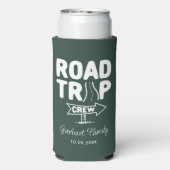 Family Reunion Road Trip Typografie Elke kleur Seltzer Blikjeskoeler (Seltzer Achterkant)