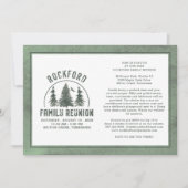 Family Reunion Rustic Forest Trees Invitation Kaart (Voorkant)