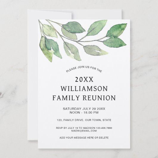 Family Reunion Rustic Kaart (Voorkant)