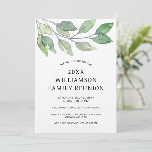 Family Reunion Rustic Kaart (Staand voorkant)