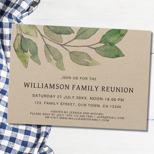 Family Reunion Rustic Kaart