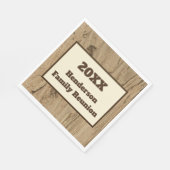 Family Reunion Rustic Natuur Pattern Woodgrain Servet (Hoek)