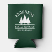 Family Reunion Rustic Pine Trees Green Blikjeskoeler (Voorkant)