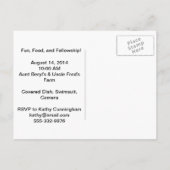 Family Reunion Rustic Uitnodiging Briefkaart (Achterkant)