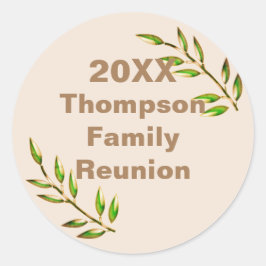 Family Reunion Scrapbook Tree Branch Keepomwille Ronde Sticker