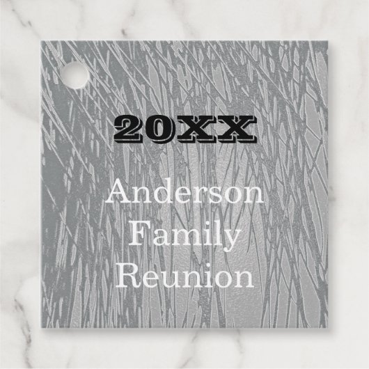 Family Reunion Silver Line Abstract Big Gathering Bedankjes Labels (Voorkant)