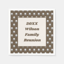 Family Reunion Silver Polka Dot Pattern Elegant