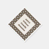 Family Reunion Silver Polka Dot Pattern Elegant Servet (Hoek)