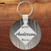 Family Reunion Silver Stripes Elegant Keepomwille Sleutelhanger (Voorkant)