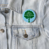 Family Reunion Souvenir with Name, Tree & Year Ronde Button 5,7 Cm (In situ)