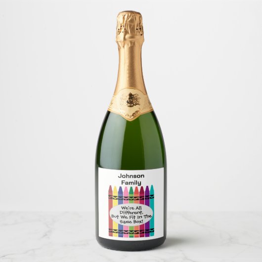 Family Reunion Sparkling Wine Label Sparkling Wijnetiket (Voorkant)