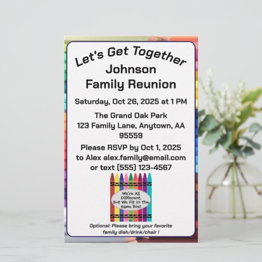 Family Reunion Stationery Paper Briefpapier (Staand voorkant)