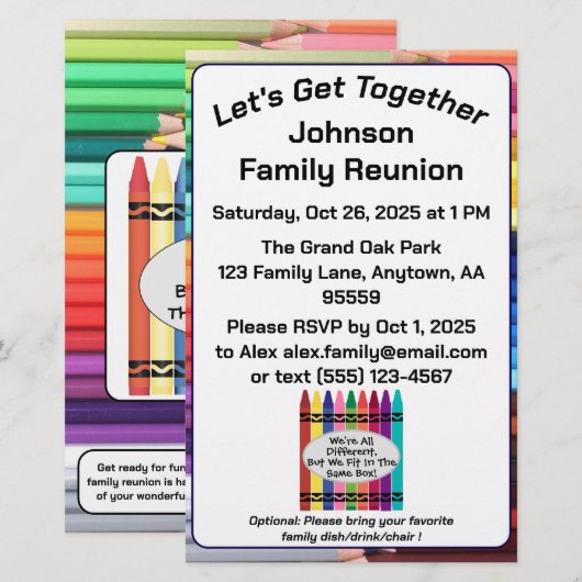 Family Reunion Stationery Paper Briefpapier (Voorkant / Achterkant)