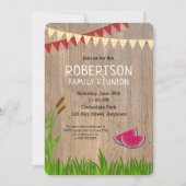 Family Reunion Summer Picnic Rustic Uitnodiging (Voorkant)