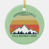 Family Reunion Sunset Mountain Beautiful Keepsake Keramisch Ornament (Voorkant)