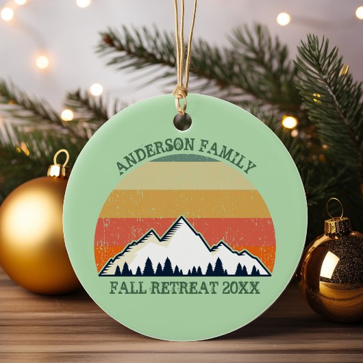Family Reunion Sunset Mountain Beautiful Keepsake Keramisch Ornament