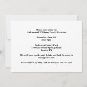 Family Reunion Sunset Mountains Trip Custom Blue Kaart (Achterkant)