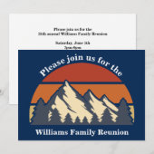 Family Reunion Sunset Mountains Trip Custom Blue Kaart (Voorkant / Achterkant)