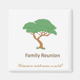 Family Reunion Tree - 2-inch Square Magnet