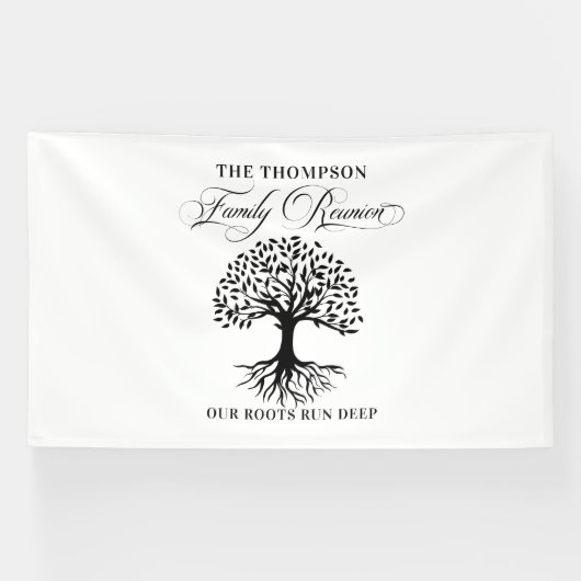 Family reunion tree backdrop banner (Horizontaal)