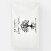 Family reunion tree backdrop banner (Verticaal)