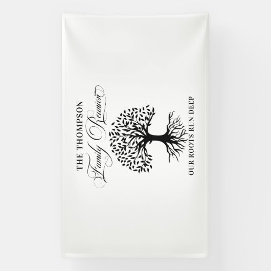 Family reunion tree backdrop banner (Verticaal)