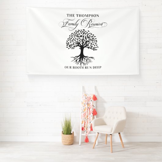 Family reunion tree backdrop banner (Insitu)