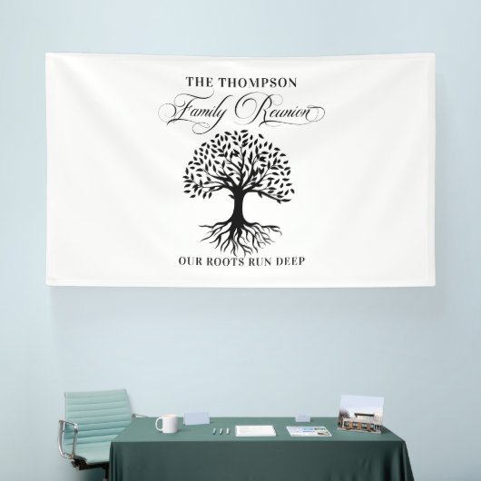 Family reunion tree backdrop banner (Beurs)