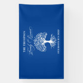 Family reunion tree backdrop banner (Verticaal)