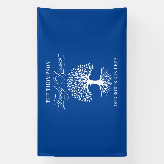Family reunion tree backdrop banner (Verticaal)