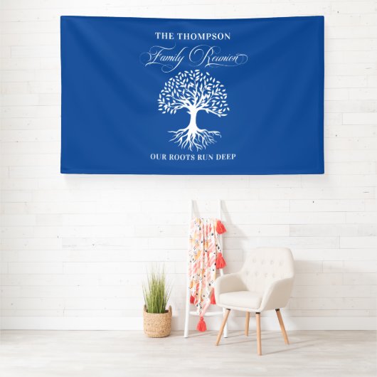 Family reunion tree backdrop banner (Insitu)