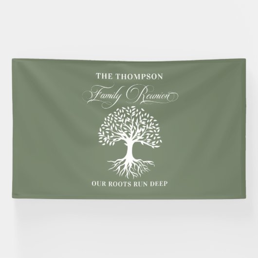 Family reunion tree backdrop banner (Horizontaal)