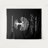 Family reunion tree backdrop banner black wandkleed (Voorkant (horizontaal))