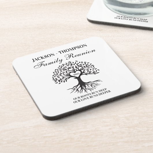 Family reunion tree bier onderzetter (Linkerzijde)