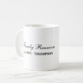 Family reunion tree black and white mug koffiemok (Voorkant links)