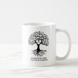 Family reunion tree black and white mug koffiemok