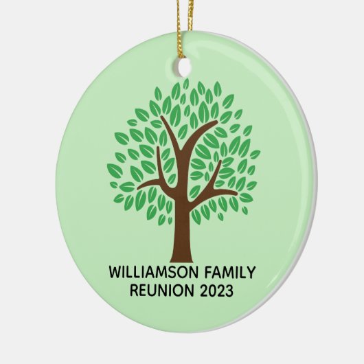 Family Reunion Tree Cute Custom Matching met Kerst Keramisch Ornament (Links)