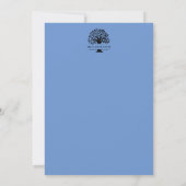 Family Reunion Tree French Blue Save the Date Kaar (Achterkant)