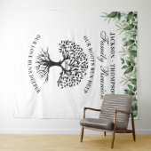 Family reunion tree greenery backdrop banner wandkleed (In Situ (horizontaal))