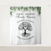 Family reunion tree greenery backdrop banner wandkleed (Voorkant)