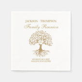 Family reunion tree Napkins gold Servet (Voorkant)