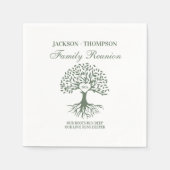 Family reunion tree Napkins green Servet (Voorkant)