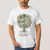 Family Reunion Tree Photo Collage Custom Winter Lt T-shirt (Voorkant)