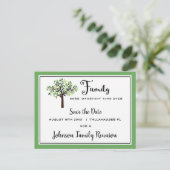Family Reunion Tree Save the Date Briefkaart (Staand voorkant)